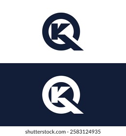 QK or KQ shape logo.