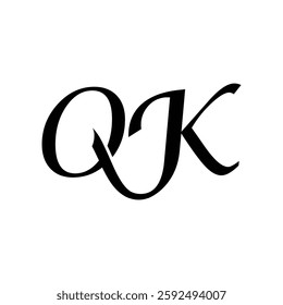   QK letter background vector design, QK logo design.