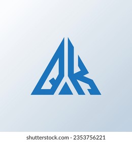 Diseño creativo del logo de la carta QK. Diseño único QK.
