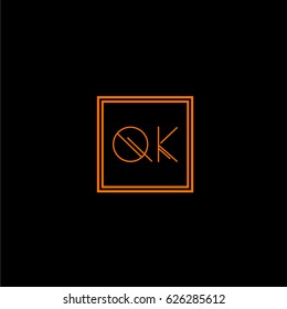 qk logo letter initial, Abstract Polygonal Background Logo, design for Corporate Business Identity,flat icon, Alphabet letter
