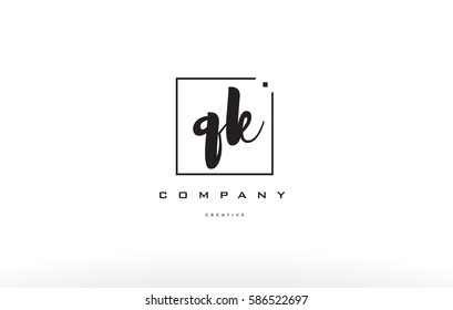 qk q k hand writing written black white alphabet company letter logo square background small lowercase design creative vector icon template 
