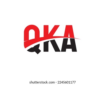 QKA Letter Initial Logo Design Vector Illustration