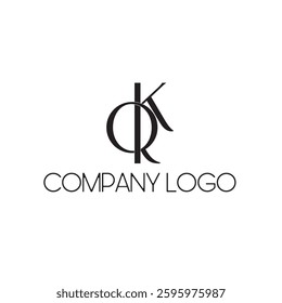 QKR monogram company logo design