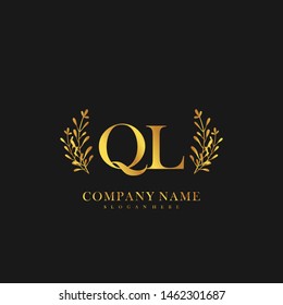 QL Initial beauty floral logo template