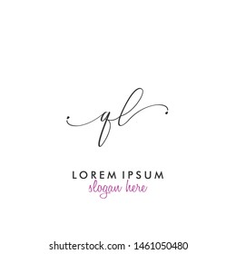 QL Initial beauty monogram logo vector