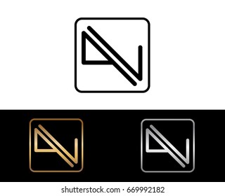 QL initial box shape Logo designs template
