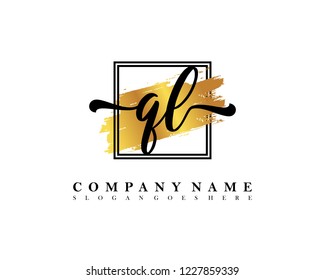 QL Initial handwriting logo concept