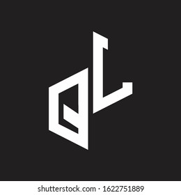 QL Initial Letters logo monogram with up to down style