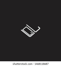 QL Initial Logo letters with rotate squere template