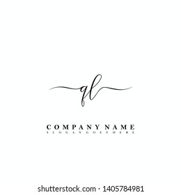 QL Initial luxury handwriting logo vector