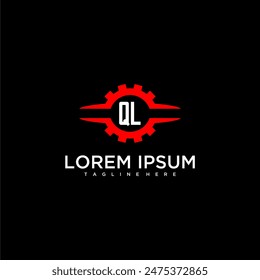 QL initial monogram for automotive logo design vector