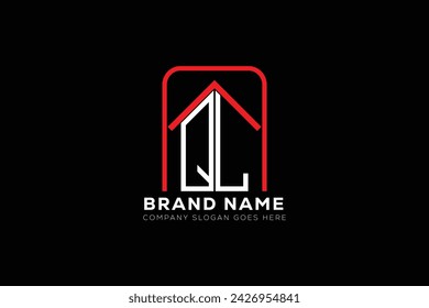 QL letter creative real estate vector logo design . Concepto de logotipo de letras de QL creative initials.