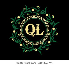 QL letter logo design with a circle shape. QL circle and cube shape logo design. QL monogram, business, real estate logo. QL Logo design with unique and simple design.