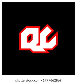 Diseño de logotipo QL, diseño inicial de letras QL con estilo de ciencia ficción. Logo de QL para juegos, deportes, tecnología, digital, comunitaria o empresarial. Q L Deporte letra del alfabeto italiano moderno. Tipografía de estilo urbano.