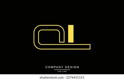 QL, LQ, Monogramm für abstrakte Buchstaben des Logos