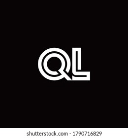 logotipo de monograma QL con plantilla de diseño de línea abstracta