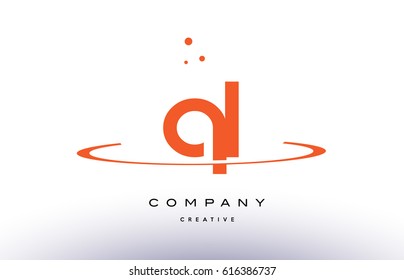 QL Q L creative orange swoosh dots alphabet company letter logo design vector icon template