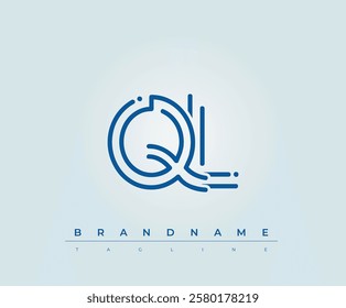 QL Technology Letter Logo Template. This tech letter logo is a graphic mark that uses letters to represent a technology company.