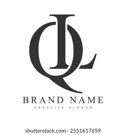 QL Plantilla de logotipo de moda. Letra inicial q y l estilo de fuente clásico. Logotipo creativo para el nombre o la identidad de la empresa. Ilustración vectorial.