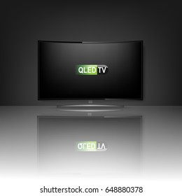 TV QLED. Ilustración del vector