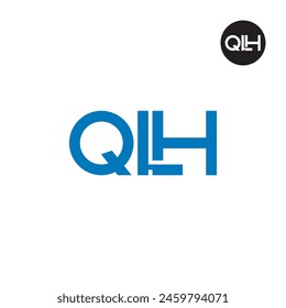 Diseño de monograma de letra de logotipo QLH