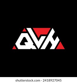 Diseño del logotipo de la letra triangular QLH con forma triangular. Monograma de diseño del logotipo del triángulo QLH. Plantilla de logotipo vectorial de triángulo QLH con color rojo. Logo triangular QLH Diseño sencillo, elegante y lujoso.