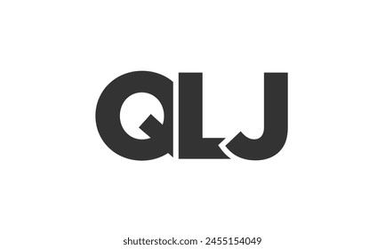 Plantilla de diseño de logotipo QLJ con texto fuerte y moderno en negrita. Logotipo de Vector inicial basado en tipografía simple y mínima. Identidad de empresa de moda ideal para la presencia de marca de negocios.