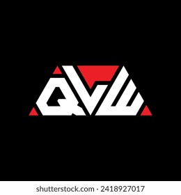 QLW triangle letter logo design with triangle shape. QLW triangle logo design monogram. QLW triangle vector logo template with red color. QLW triangular logo Simple, Elegant, and Luxurious design.