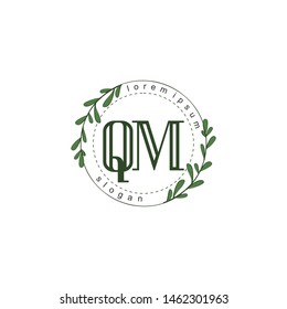 QM Initial beauty floral logo template