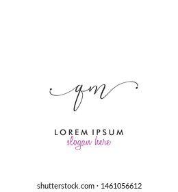 QM Initial beauty monogram logo vector