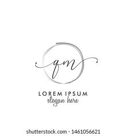 QM Initial beauty monogram logo vector