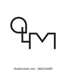 qm initial letter vector logo icon