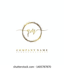 QM Initial luxury handwriting logo vector