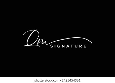 QM initials Handwriting signature logo. QM Hand drawn Calligraphy lettering Vector. QN letter real estate, beauty, photography letter logo design.