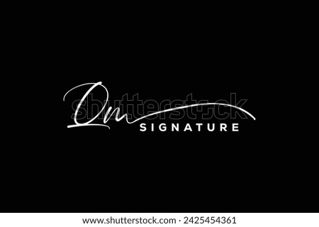 QM initials Handwriting signature logo. QM Hand drawn Calligraphy lettering Vector. QN letter real estate, beauty, photography letter logo design.