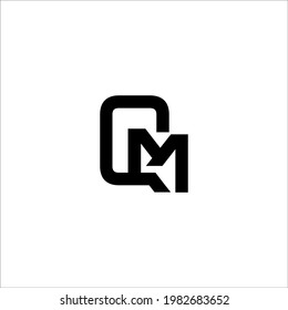 Signo vectorial de diseño de logotipo QM