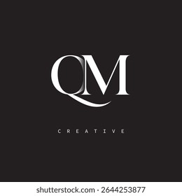 QM Monogram Logo Minimal Elegant Letter mark for Luxury, Fashion   Creative Brands	
