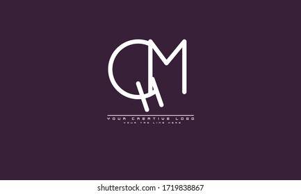 QM MQ abstrakte Vektorlogo-Monogramm-Vorlage
