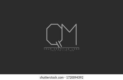 QM MQ abstract vector logo monogram template