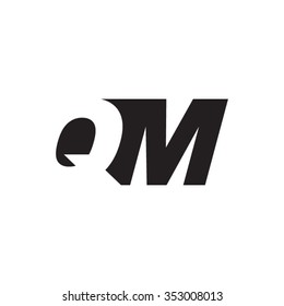 QM negative space letter logo