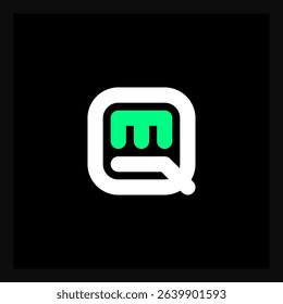  QM - Premium Business logo based on letters Q and M. Minimal elegant logo or icon.