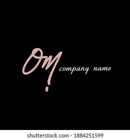 QM Q M Initiale Handschrift kreative Mode elegante Design-Logo-Vorlage Vektorgrafik