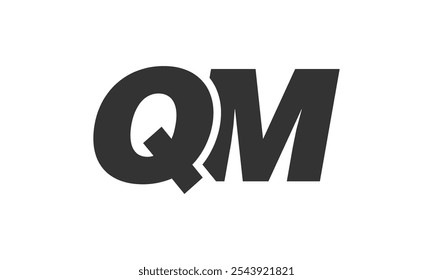 QM Techno Editable Font Logo For Corporate Branding. Bold, Futuristic Design With Unique Typographic Ideas. Minimal Custom Type And Dynamic Letter Variations For Promotion, Printing, And Book Titles