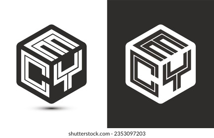 QMC letter logo design with illustrator cube logo, vector logo modern alphabet font overlap style. Premium Business logo icon. White color on black background