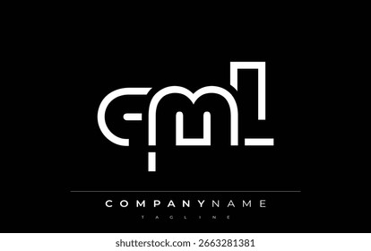 Diseño de logotipo de letra abstracta QML. Diseño moderno del logotipo del negocio con tipografía Abstractas y estilo contemporáneo