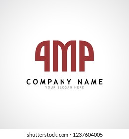 qmp qmp qm mp Initial logo template vector