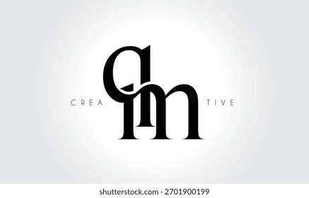 QMqm Elegant Serif Monogram Logo – Luxury Lowercase Typographic Lettermark for Modern Branding