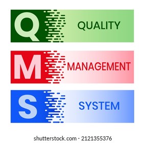 Qms Quality Management System Acronym Business Stock Vector (royalty 