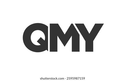 QMY logo design template with strong and modern bold text. Initial based vector logotype featuring simple and minimal typography. Trendy company identity ideal for businesses brand presence.
