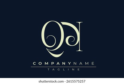 QN abstract Logo. Elegantly Designed Minimalist Monogram Logo with Stylish Lettering. Sophisticated and sleek minimalist monogram showcasing unique lettering design.